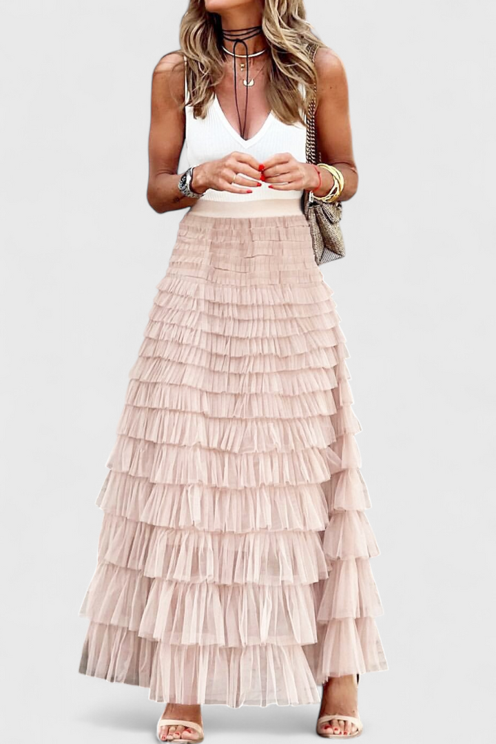 Jupe Longue en Tulle Vintage Capucine
