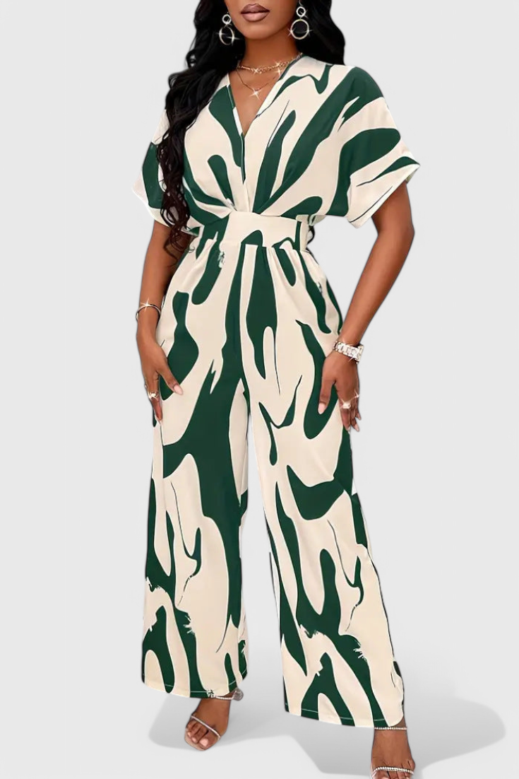 Zahara Mono Abstrait avec Ceinture Ajustée