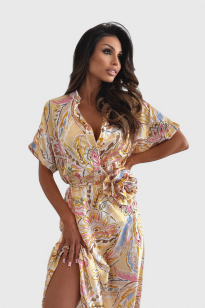 Marinka Robe Midi Florale Vintage