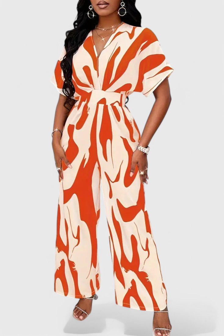 Zahara Mono Abstrait avec Ceinture Ajustée