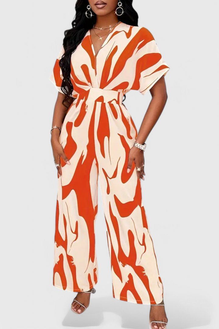 Zahara Mono Abstrait avec Ceinture Ajustée