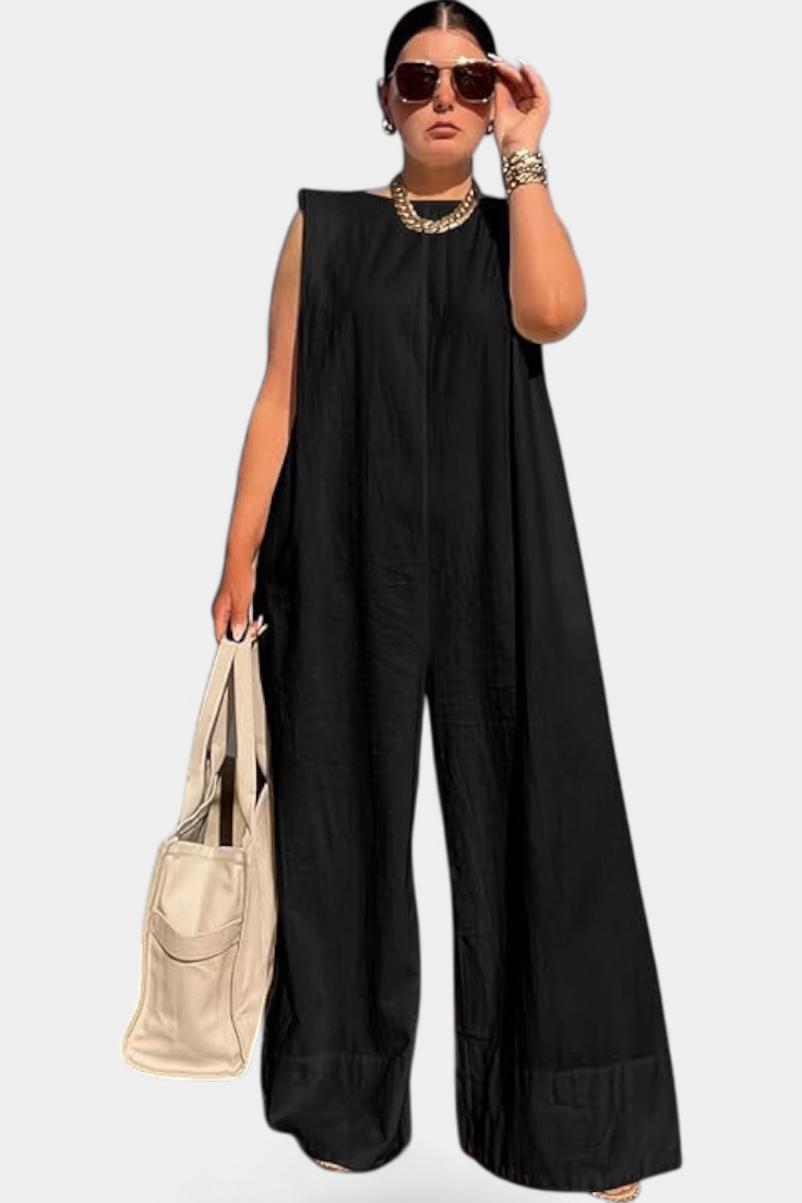 Combinaison Airla Mono Oversize sans Manches de Jambe Large