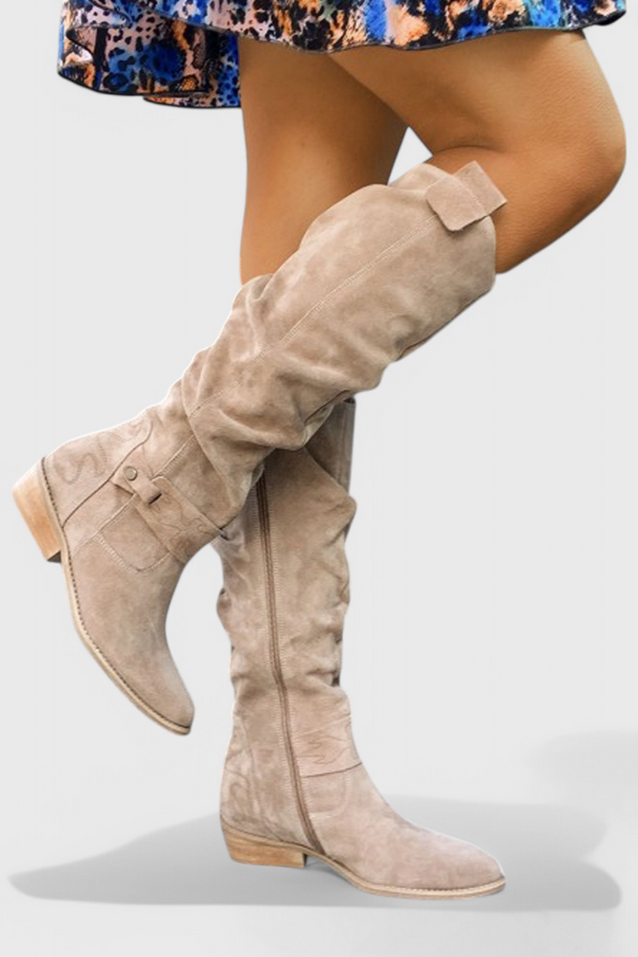 Bottes Hautes Style Rétro Celine