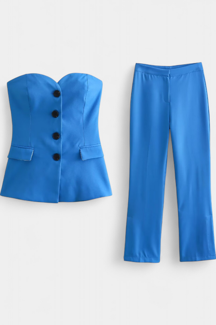 Ensemble Paesha Détendu sans Manches et Pantalon Large