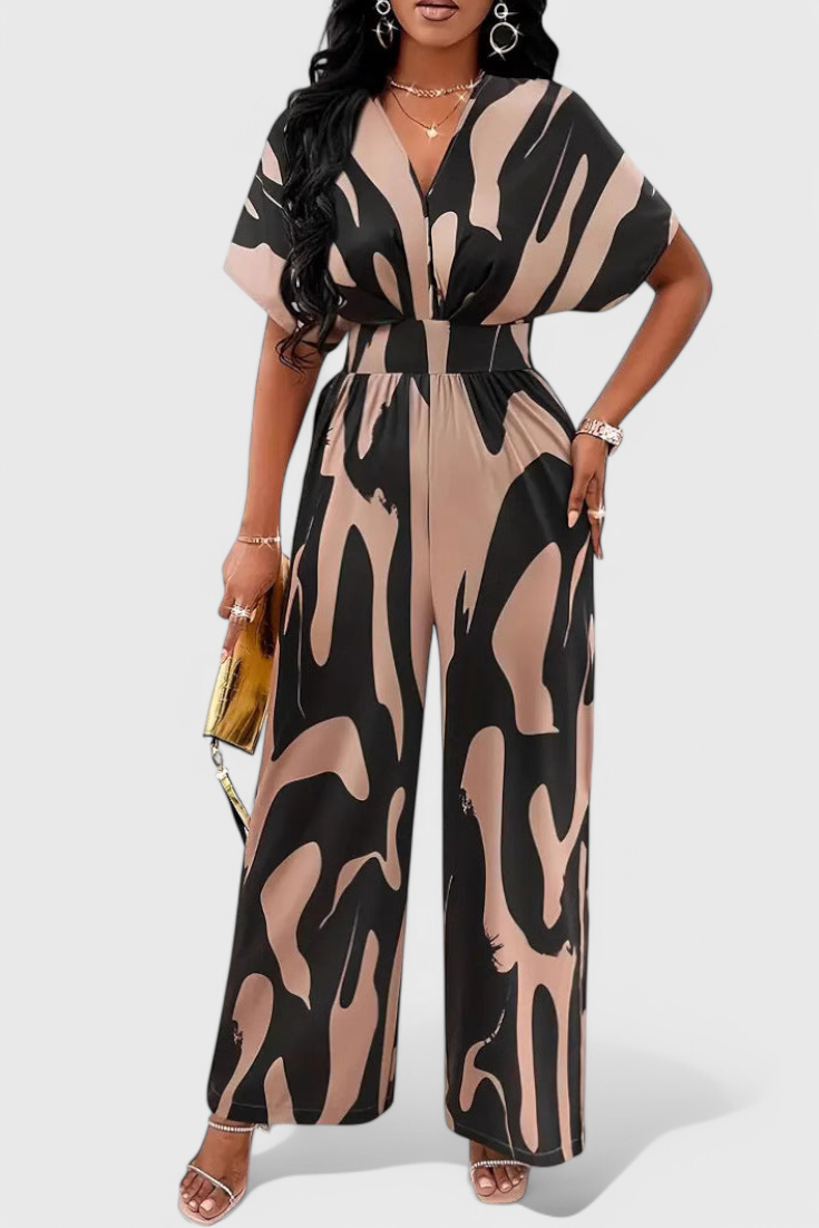 Zahara Mono Abstrait avec Ceinture Ajustée