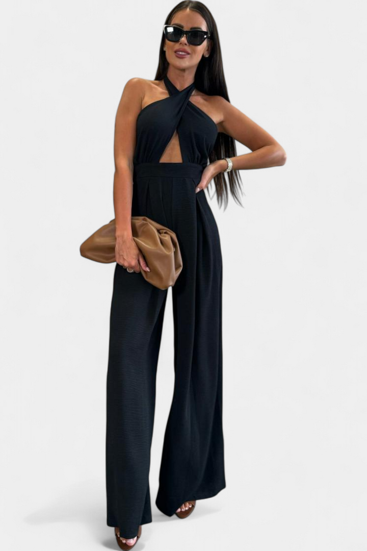 Jessica Mono Halter Croisé sans Dos et Jambes Larges