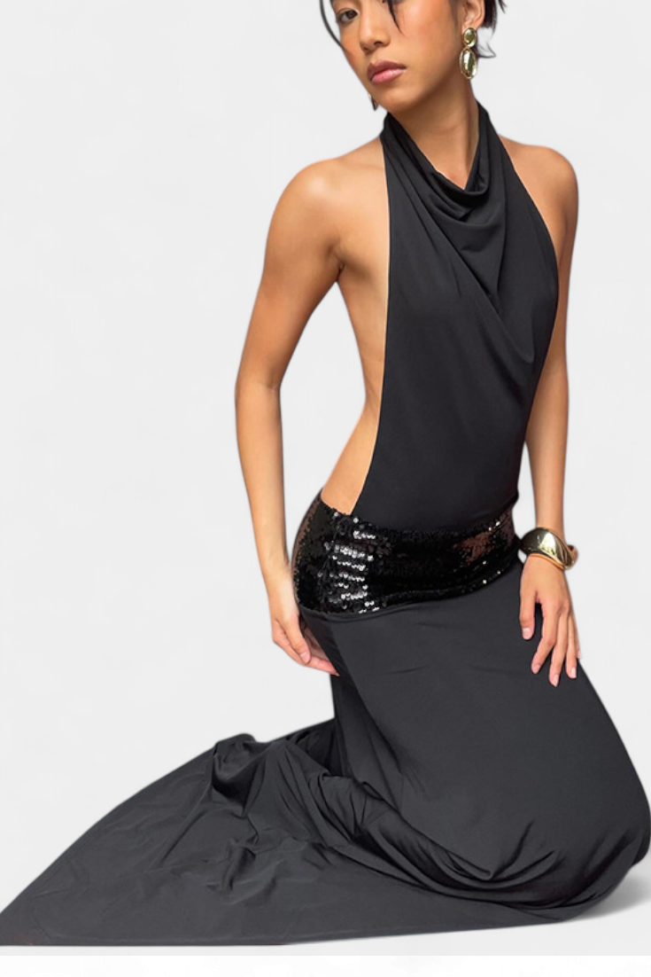 Robe Georgia Halter Élégance Luxe