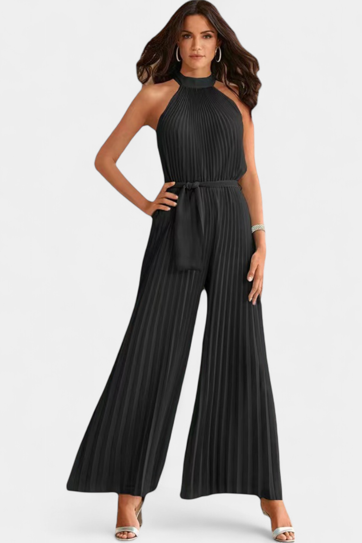Combinaison Palazzo Plissée Patrizia avec Col Halter
