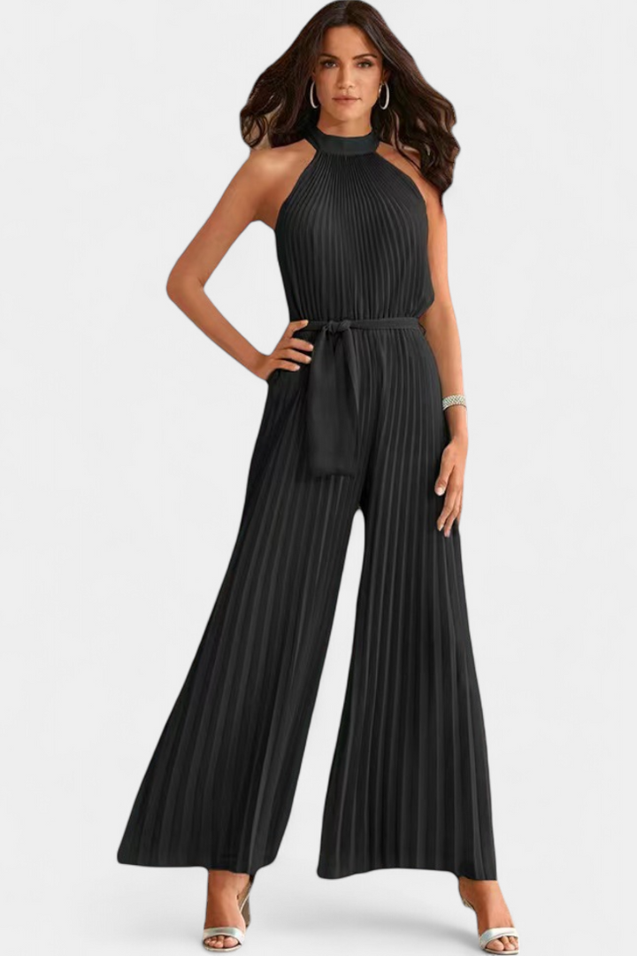 Combinaison Palazzo Plissée Patrizia avec Col Halter
