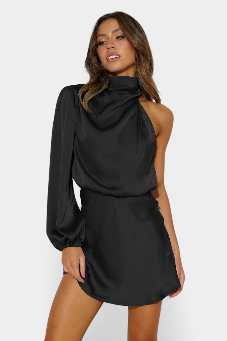 Robe Mini Drapée à Une Épaule Mara