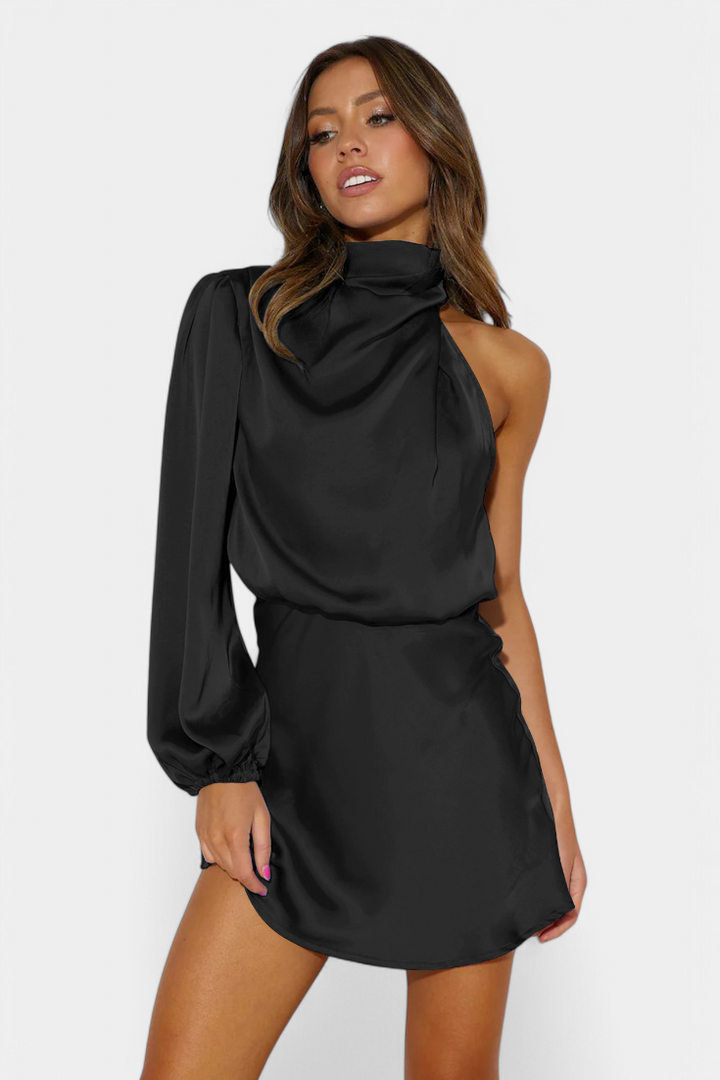 Robe Mini Drapée à Une Épaule Mara