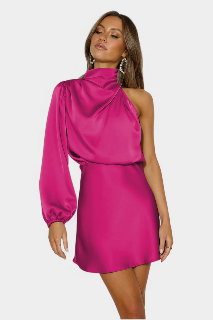 Robe Mini Drapée à Une Épaule Mara