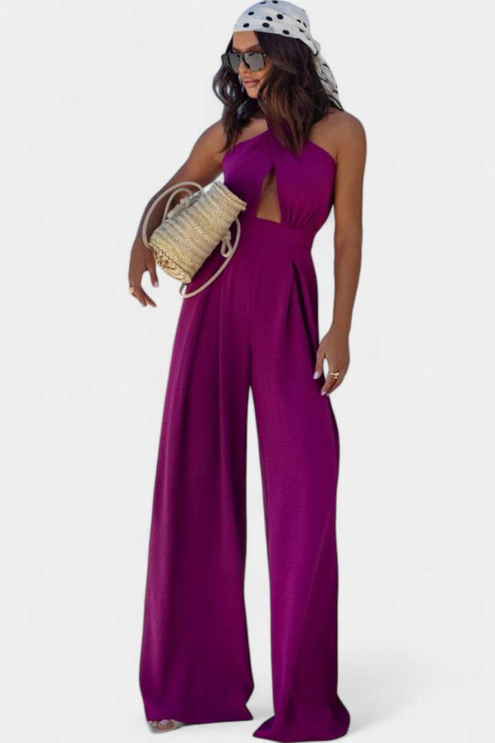 Jessica Mono Halter Croisé sans Dos et Jambes Larges