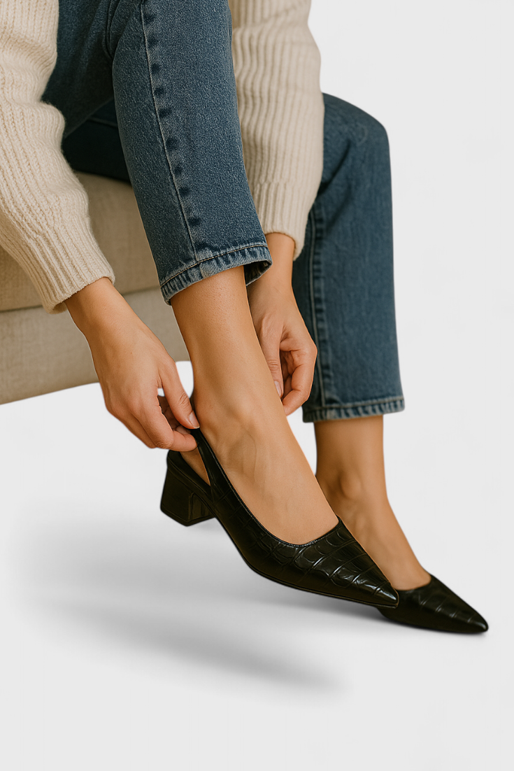 Ava Slingback à Talon Élégant avec Bout Fin