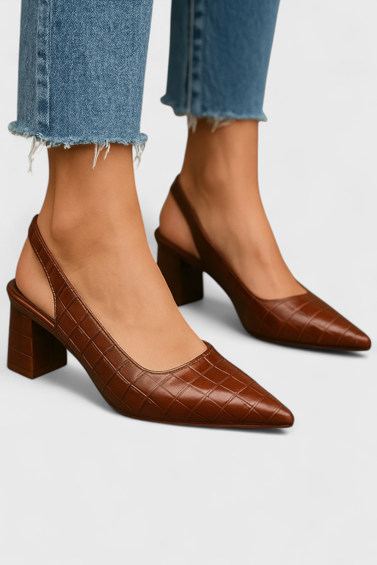 Ava Slingback à Talon Élégant avec Bout Fin