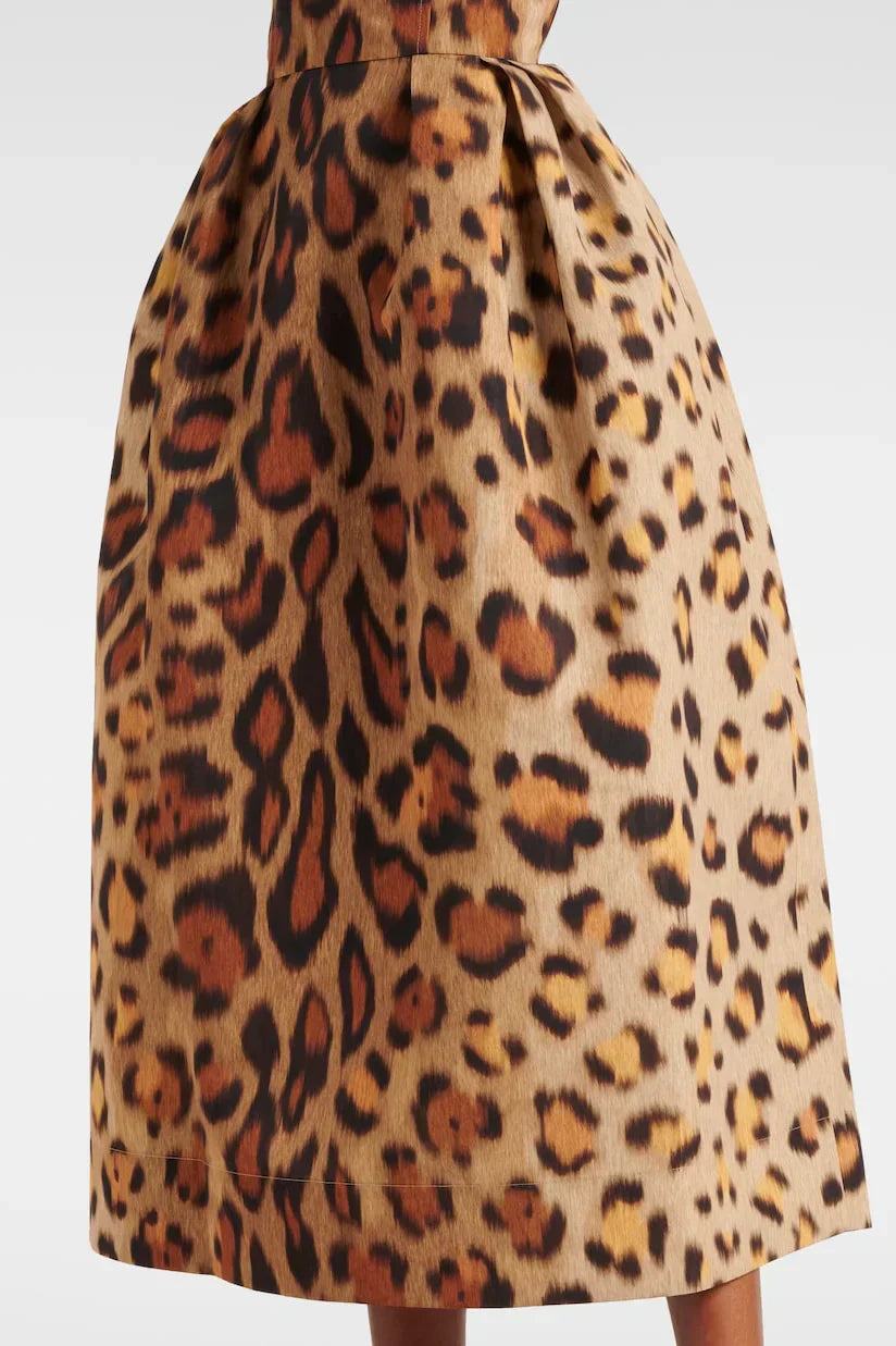 Robe Midi Bustier Tiana Léopard