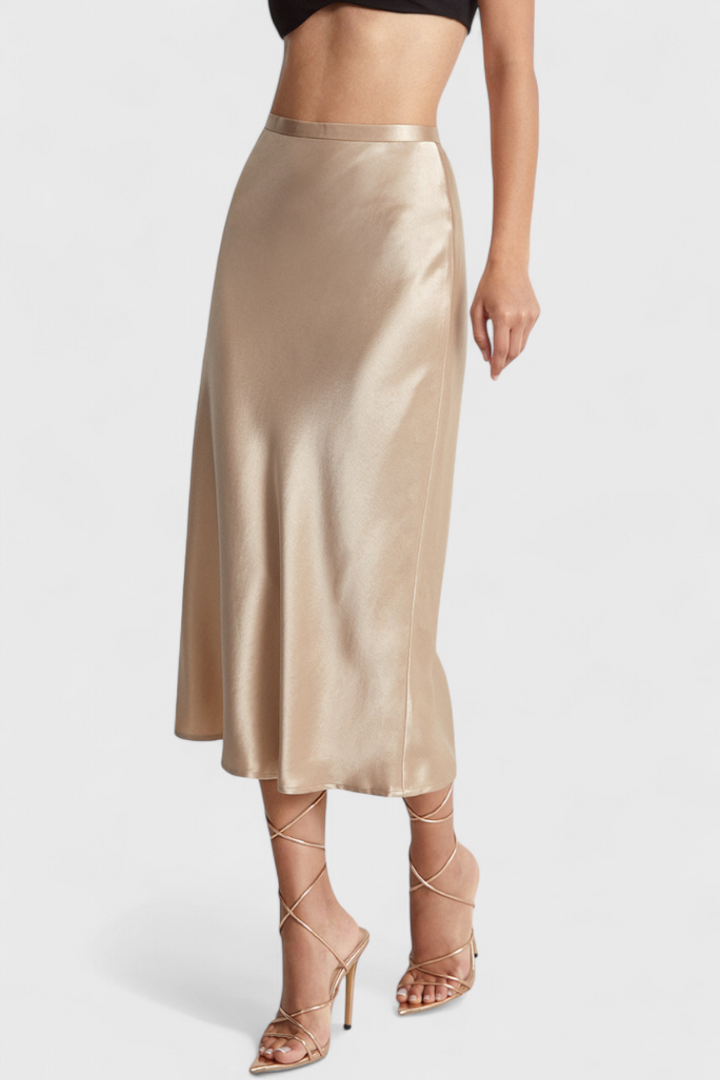 Jupe Midi Maxima avec Taille Haute