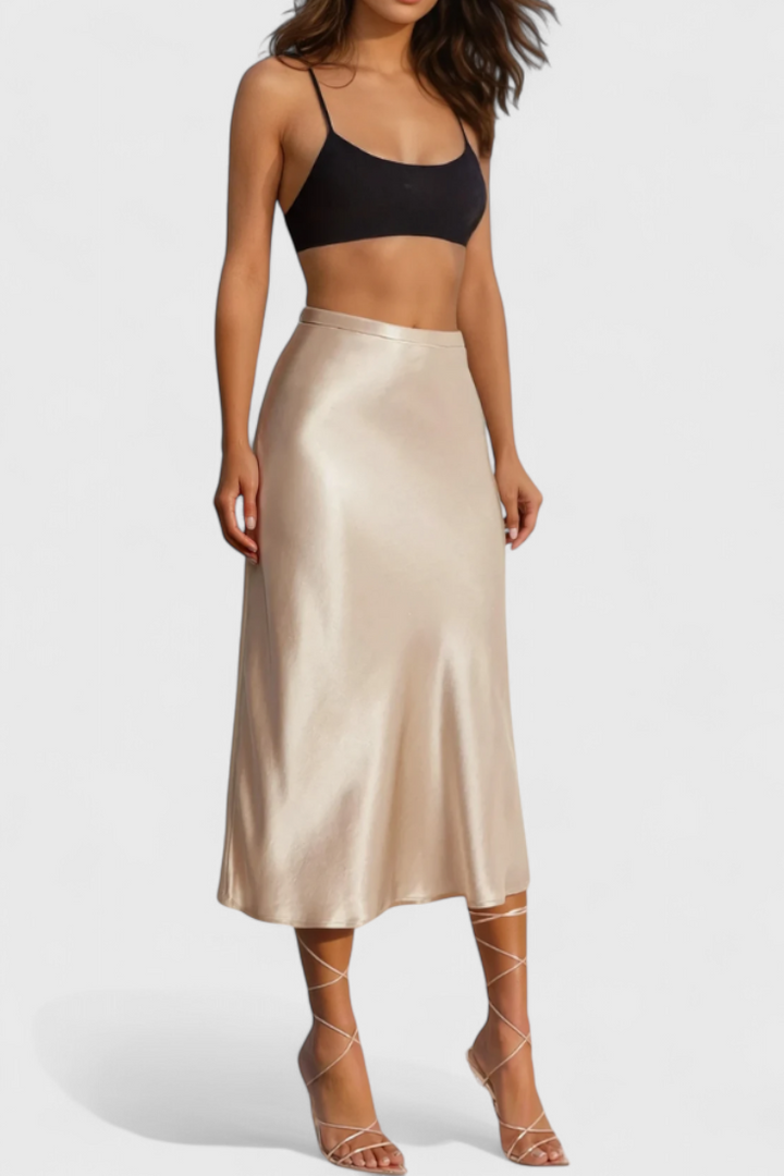 Jupe Midi Maxima avec Taille Haute