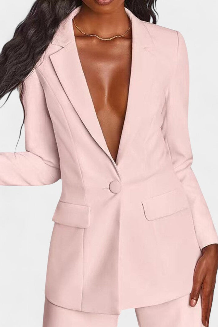 Marnie Ensemble Blazer Sur Mesure et Pantalons à Jambe Large