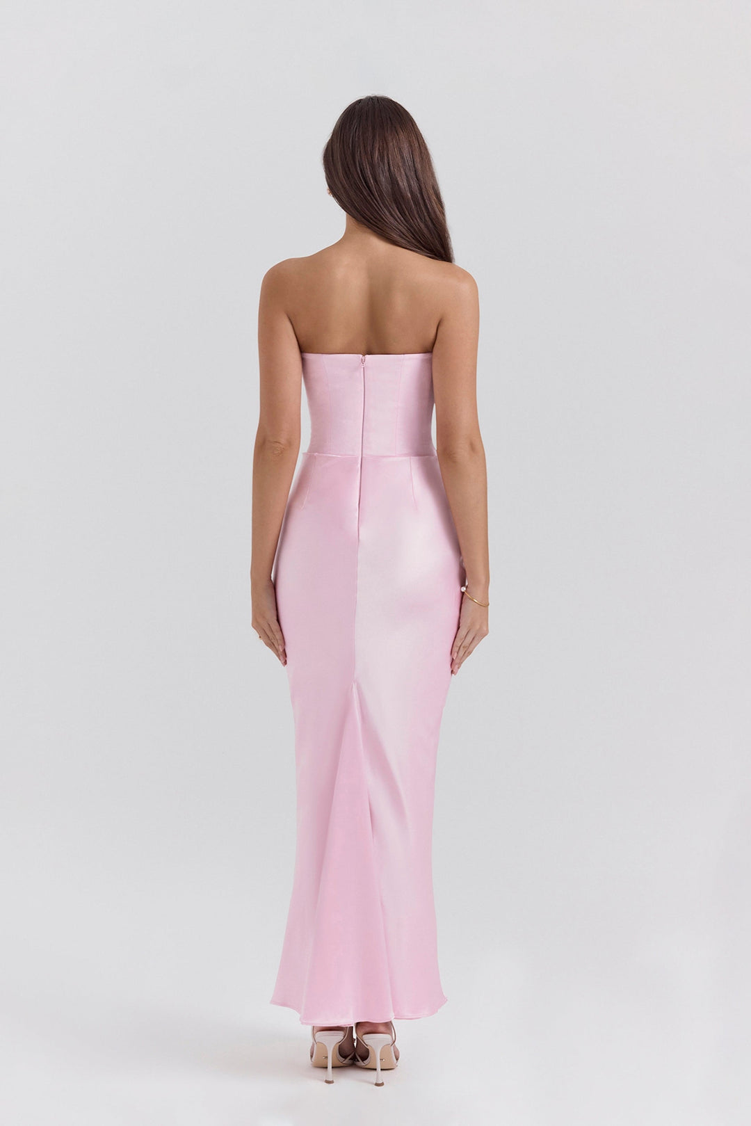 Robe Maxi Drapée Emily avec Corset Sans Bretelles
