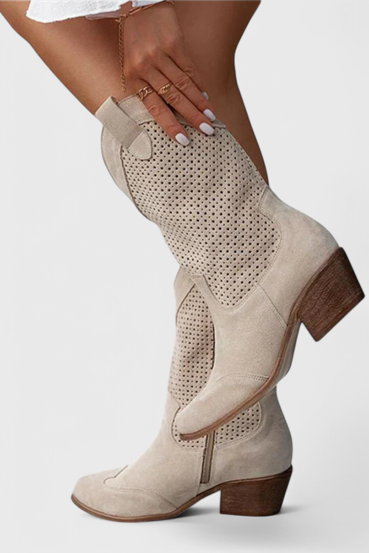 Bottes de Cowboy Modernes Annalla avec Fermeture Éclair Latérale