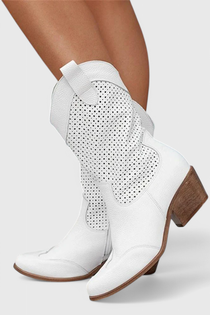 Bottes de Cowboy Modernes Annalla avec Fermeture Éclair Latérale