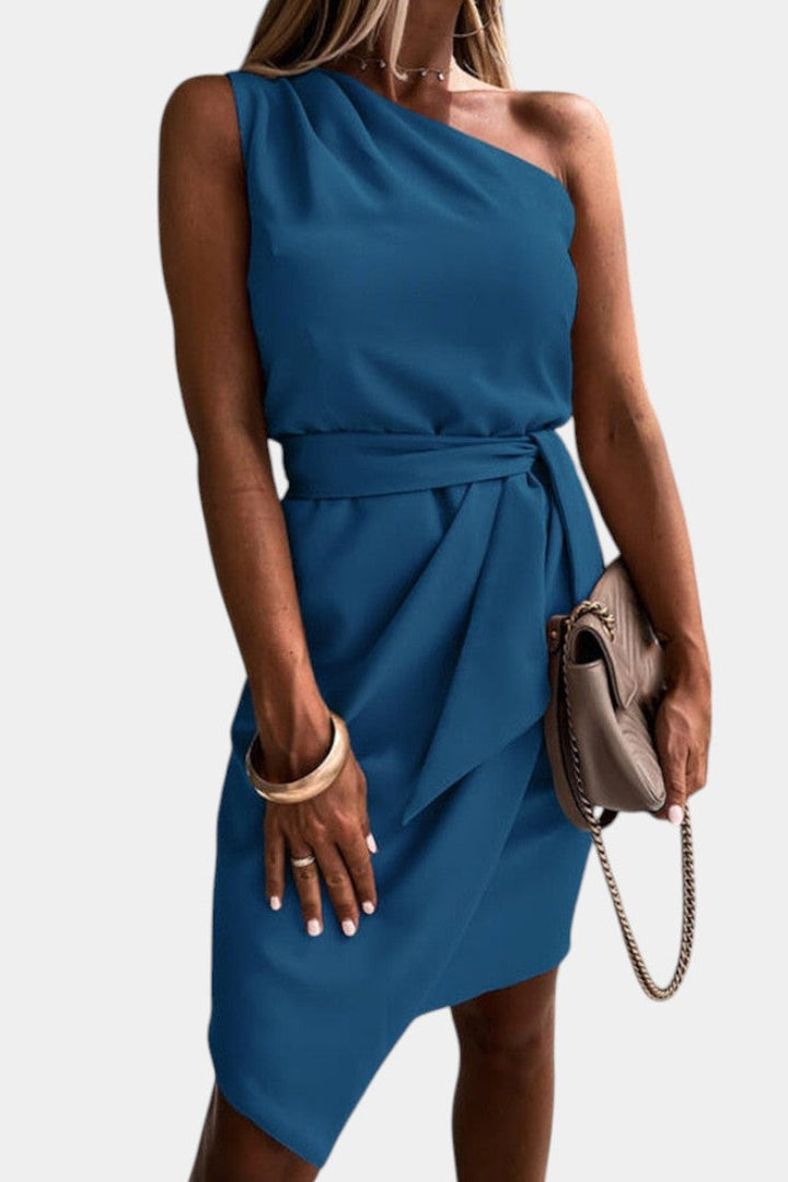 Robe Ainsley Drapée à Une Épaule
