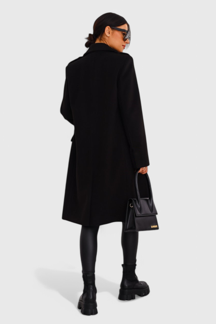 Yara Manteau en Laine Classique avec Silhouette Structurée