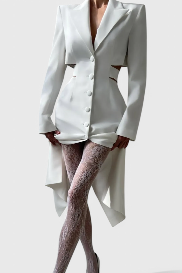 Robe Blazer Midi Bernice avec Découpe et Dos Découvert