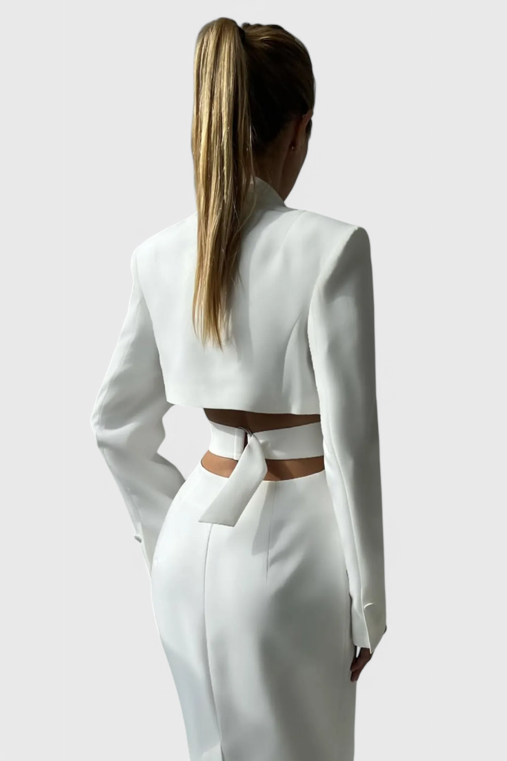 Robe Blazer Midi Bernice avec Découpe et Dos Découvert