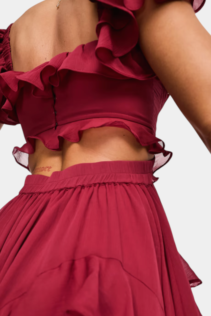Robe Midi Radiante Natalie avec Tissu Fluide et Silhouette Féminine