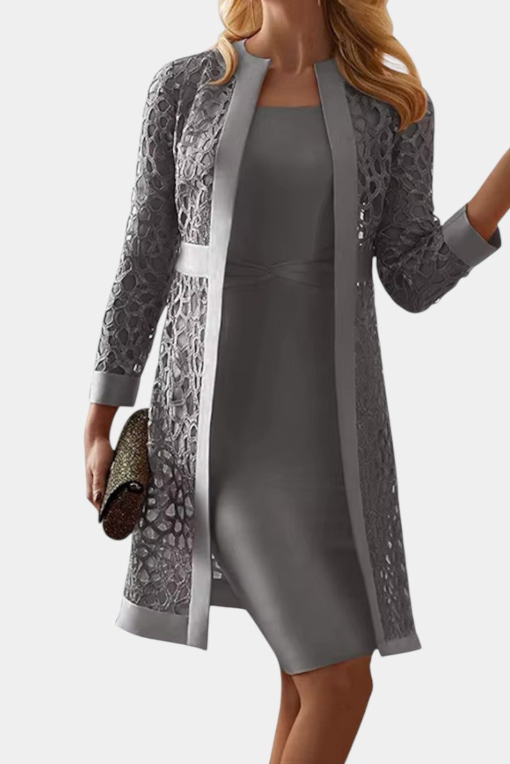 Freya Ensemble de Robe à Deux Pièces avec Dentelle