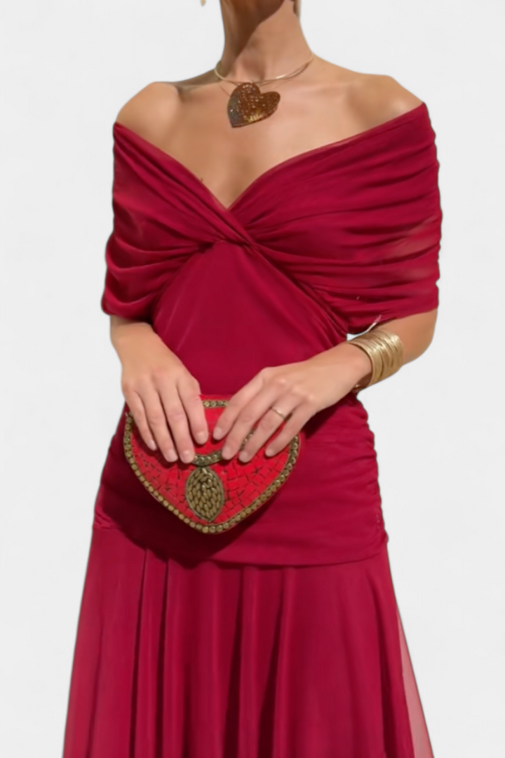 Alondra Robe Longue avec Imprimé Floral Fantaisie et Décolleté en V