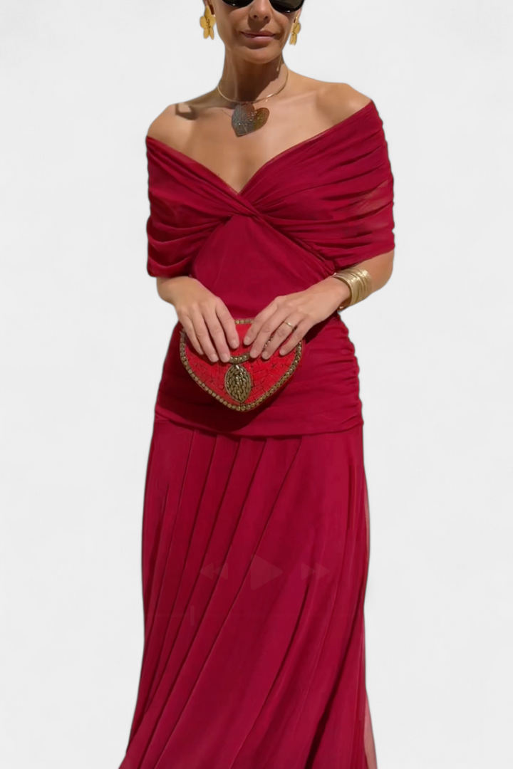 Alondra Robe Longue avec Imprimé Floral Fantaisie et Décolleté en V