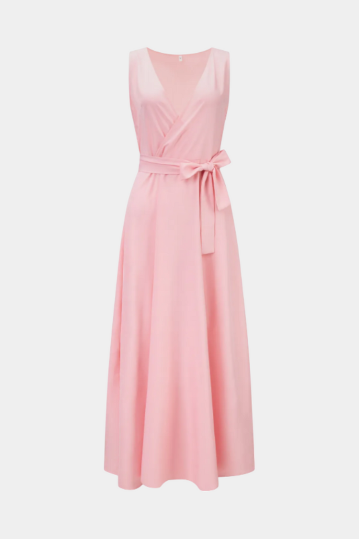 Marla – Robe Longue à Décolleté en V et Silhouette Fluide
