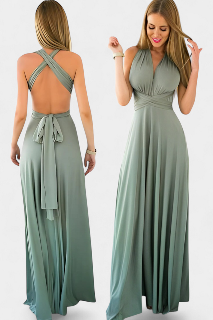 Robe Josephine Enveloppante Élégante et Ajustable