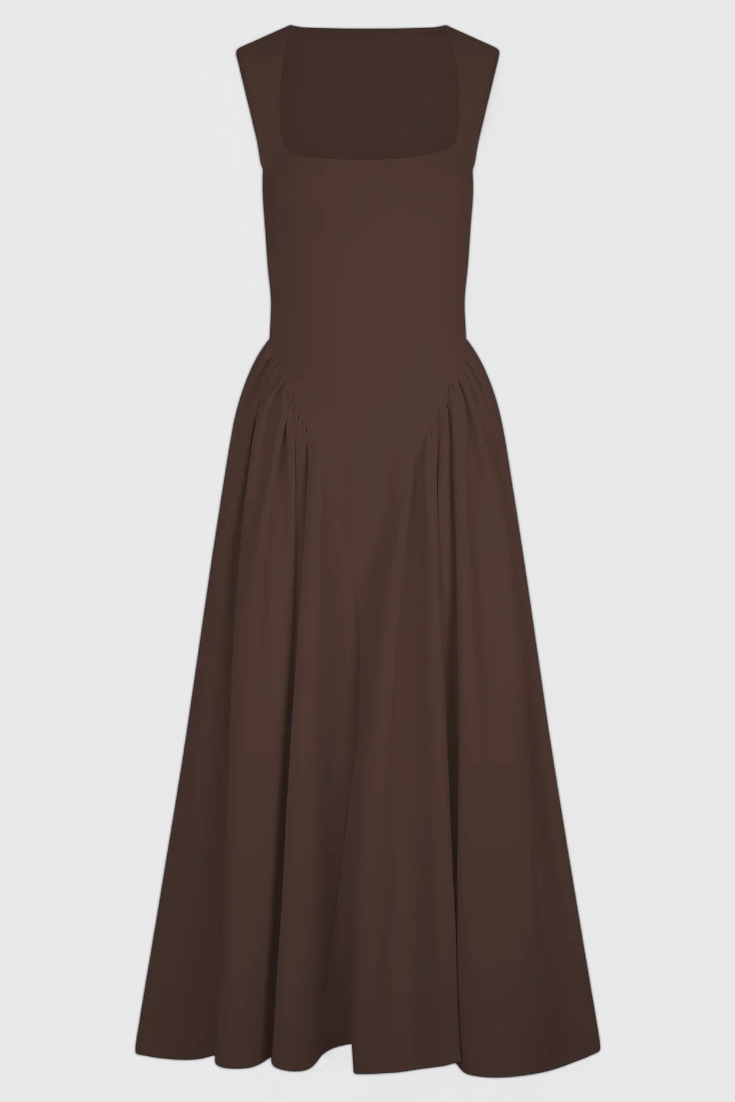 Robe Midi Verona avec Décolleté Carré