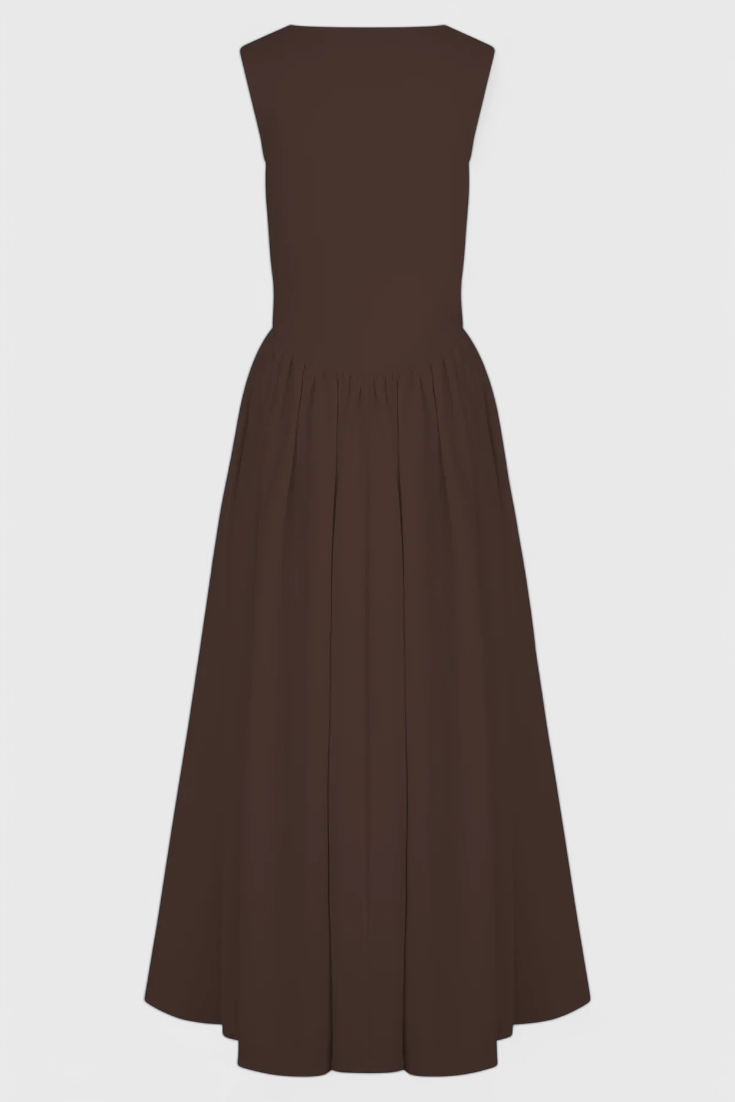 Robe Midi Verona avec Décolleté Carré