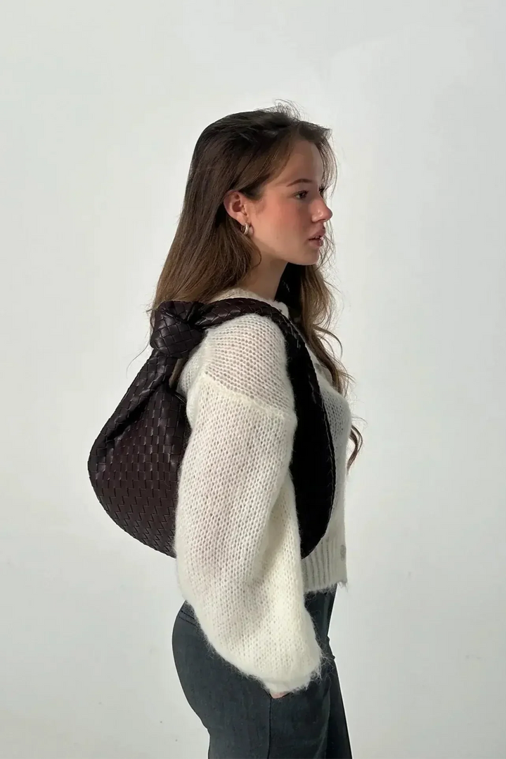 Sage Sac à Bandoulière Moyen Tissé