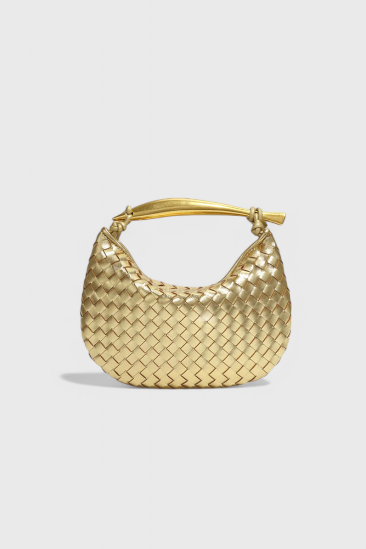 Sac Gerda Woven avec Poignée Dorée