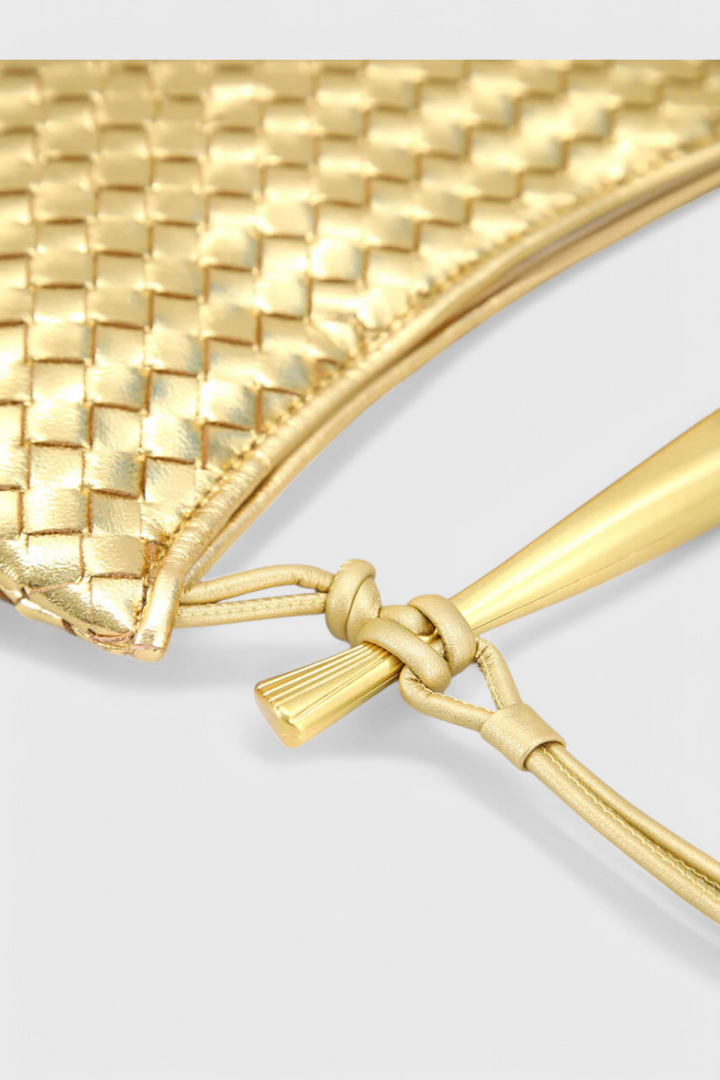 Sac Gerda Woven avec Poignée Dorée