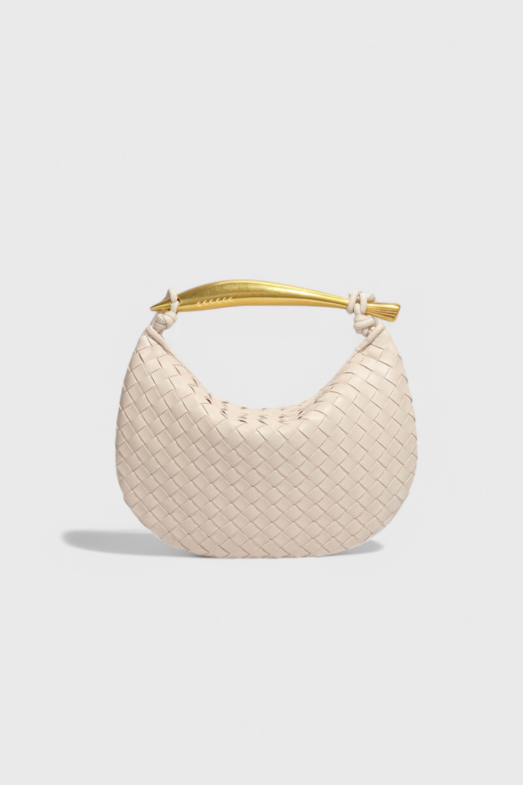 Sac Gerda Woven avec Poignée Dorée