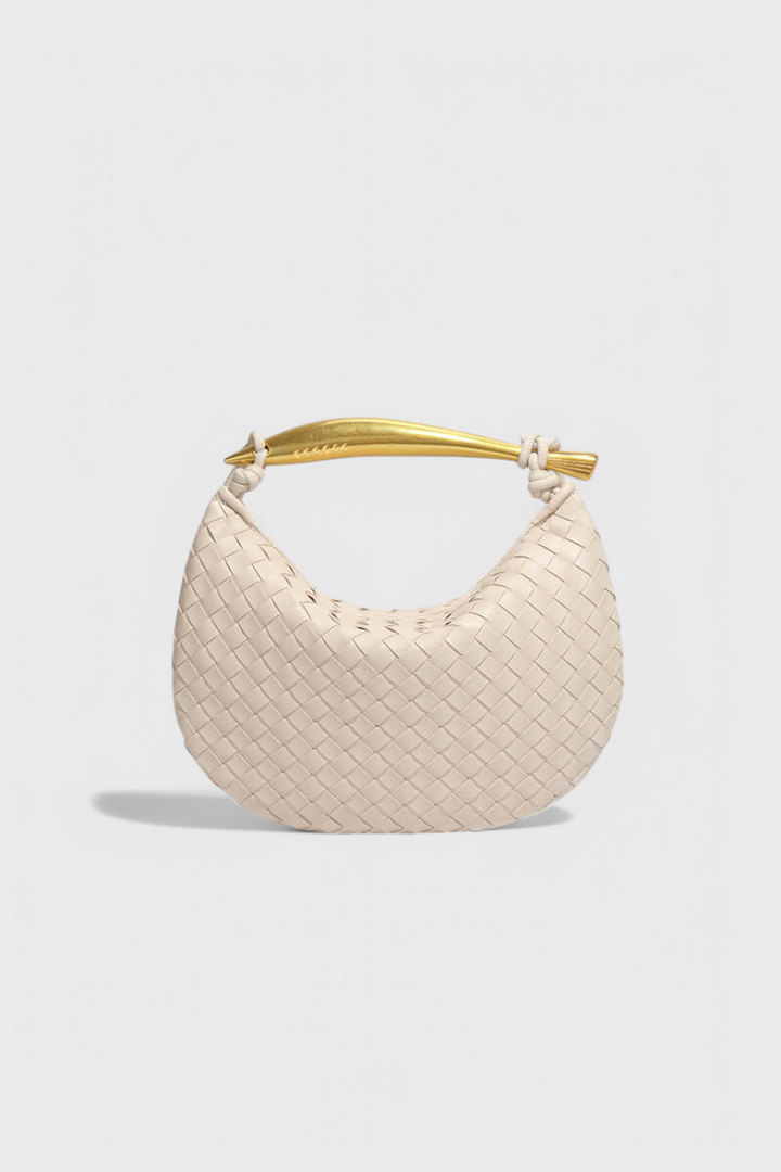 Sac Gerda Woven avec Poignée Dorée