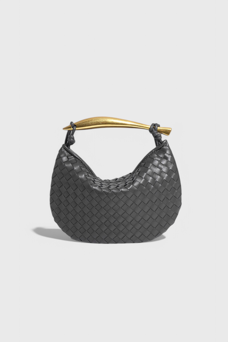 Sac Gerda Woven avec Poignée Dorée