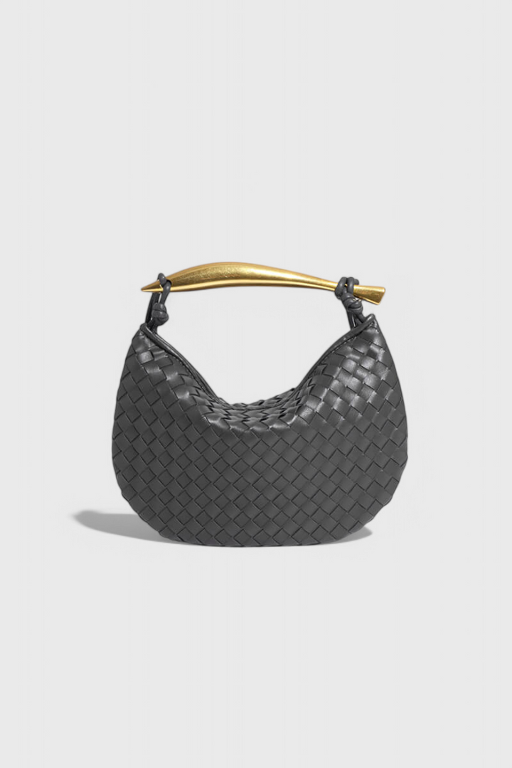 Sac Gerda Woven avec Poignée Dorée