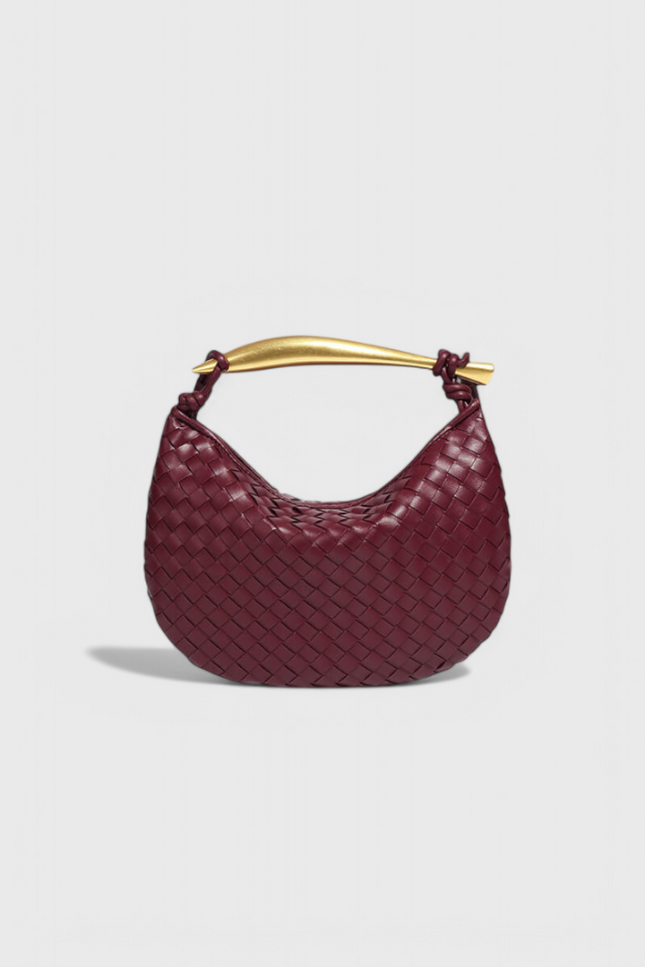Sac Gerda Woven avec Poignée Dorée