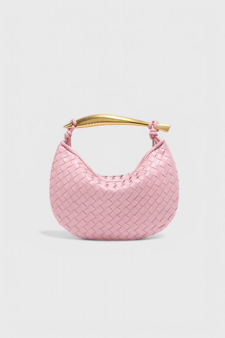Sac Gerda Woven avec Poignée Dorée