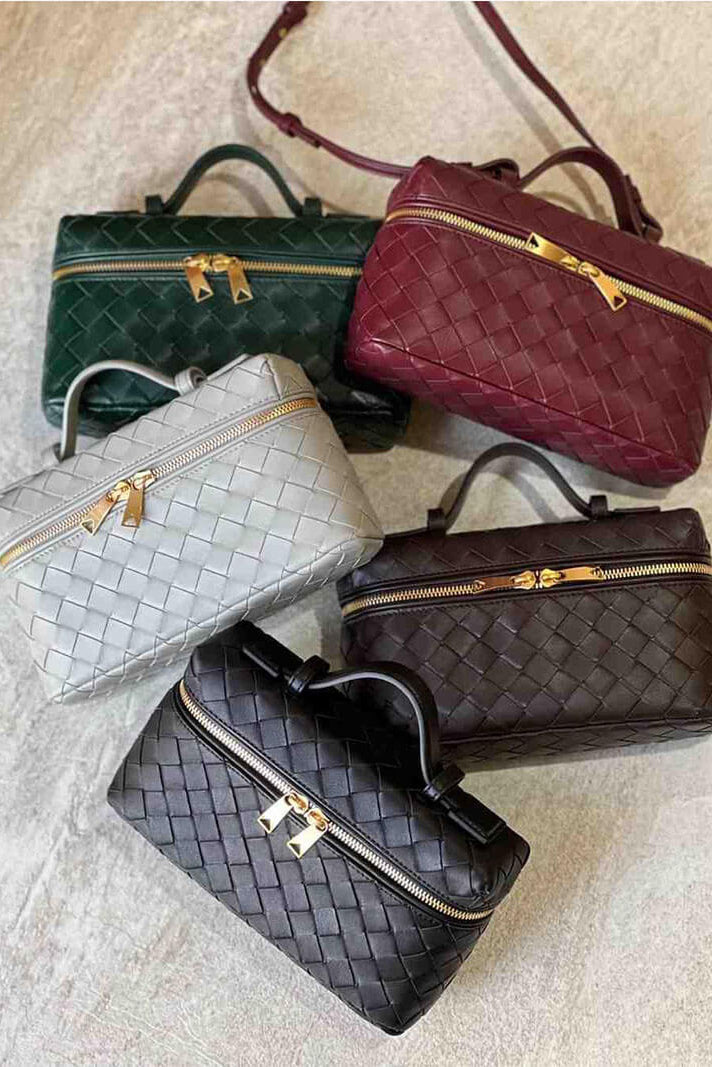 Mini Sac Milla Tissé avec Accessoires Dorés