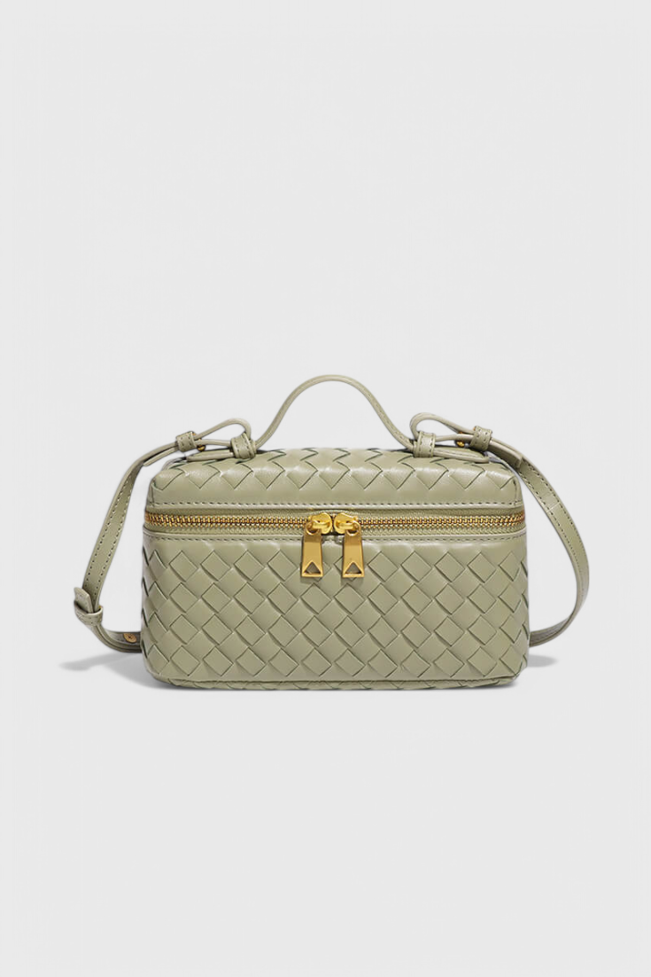 Mini Sac Milla Tissé avec Accessoires Dorés