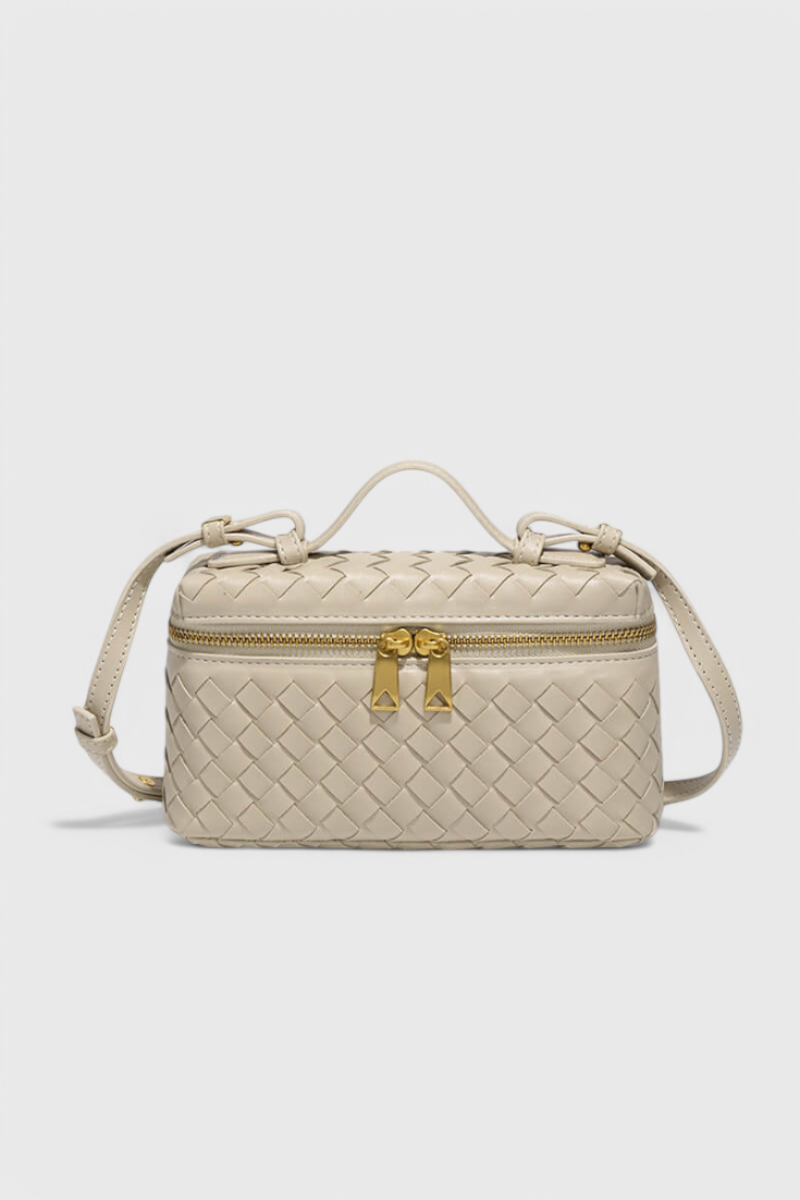Mini Sac Milla Tissé avec Accessoires Dorés